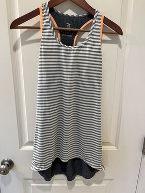 MPG Gray Athletic Tank with Orange Trim